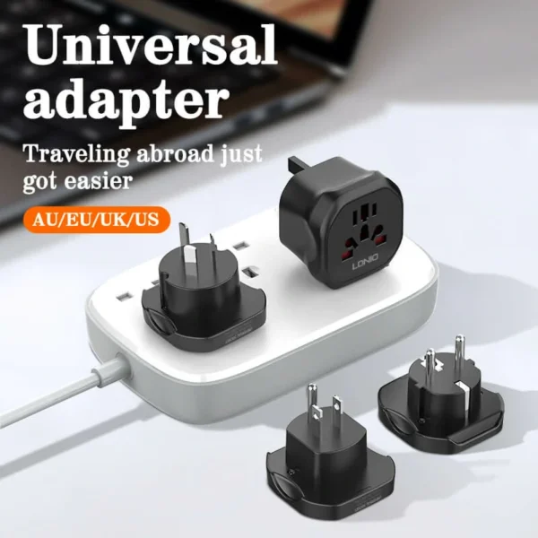 محول كهرباء عالمي LDNIO Z7  Universal Travel Adapter – UK / EU / US / AU