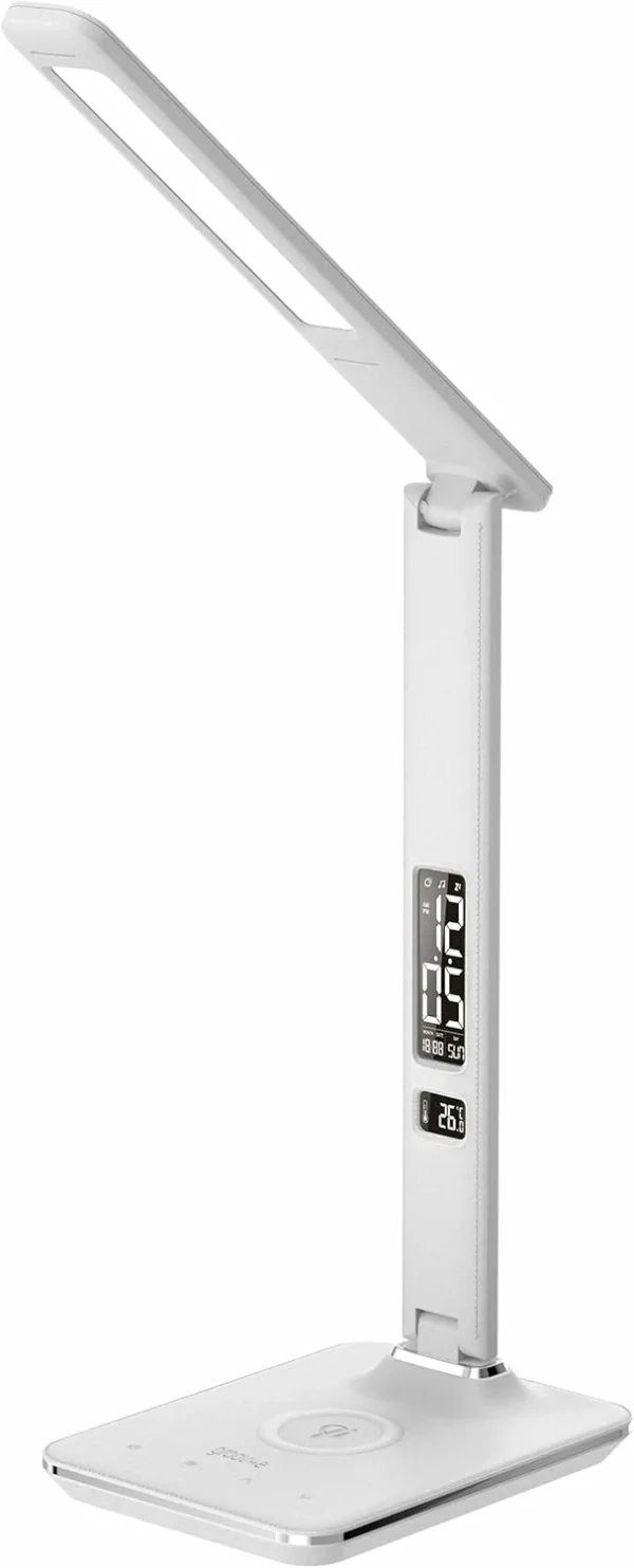 مصباح مكتب LED قابل للطي مع شحن لاسلكي وشاشة رقمية ذكية