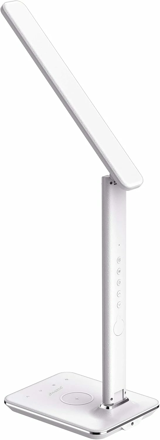 مصباح مكتب LED قابل للطي مع شحن لاسلكي وشاشة رقمية ذكية