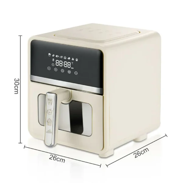 مقلاة هوائية منزلية بقوة 2000 واط – سعة 7 لتر مع نافذة وشواية (1) قلاية هوائية منزلية بقوة 2000 واط – سعة 7 لتر مع نافذة وشواية