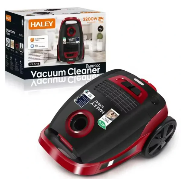 مكنسة كهربائية إعصارية بدون كيس بقوة شفط عالية 3200 واط و صوت منخفض