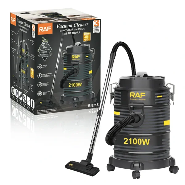 مكنسة كهربائية برميل RAF  – جاف و رطب بقوة 2100 واط