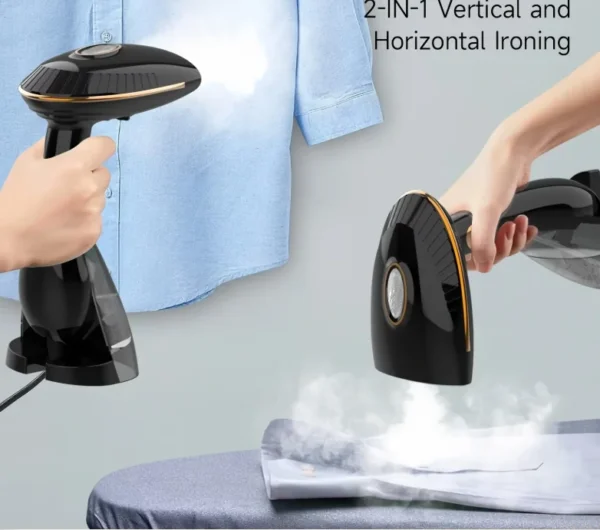 مكواة بخار يدوية قوية 1500 واط – كيّ سريع وتعقيم للملابس في أي مكان