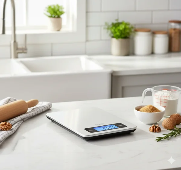 ميزان مطبخ RAF رقمي بدقة عالية – سطح ستانلس ستيل وتحويل وحدات متعدد