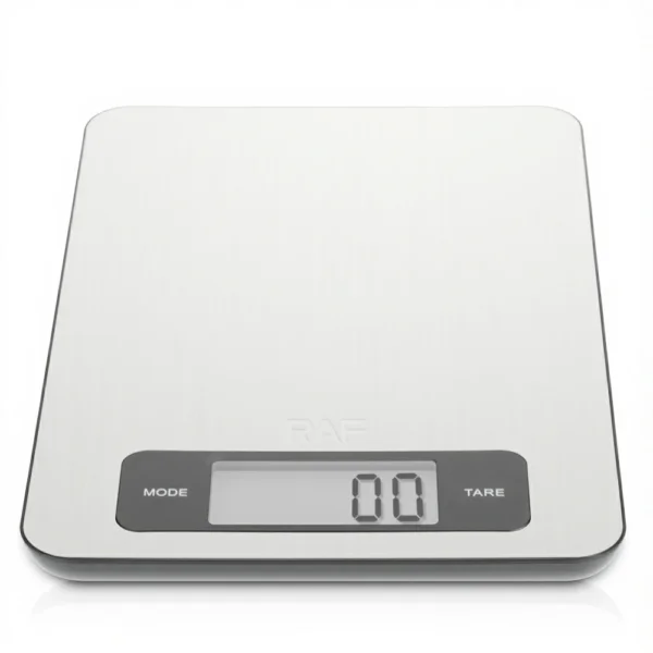 ميزان مطبخ RAF رقمي بدقة عالية – سطح ستانلس ستيل وتحويل وحدات متعدد