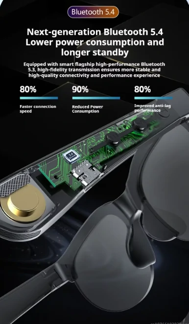 نظارات HY الذكية بالصوت المدمج بطارية قوية حماية شمسية للعينين للاستخدام الخارجي