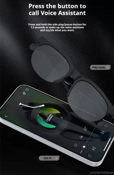 نظارات HY الذكية بالصوت المدمج بطارية قوية حماية شمسية للعينين للاستخدام الخارجي