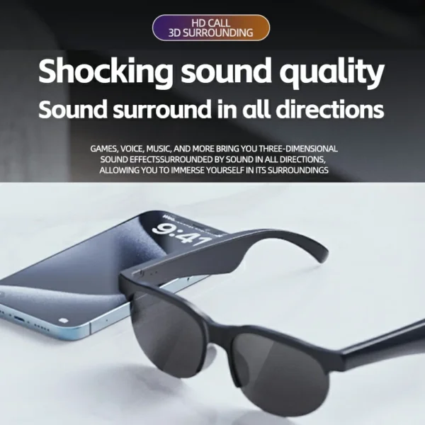 نظارات ذكية ببلوتوث وصوت مفتوح مع عدسات مستقطبة وحماية UV (9) نظارات ذكية ببلوتوث وصوت مفتوح مع عدسات مستقطبة وحماية UV