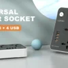 وصلة كهرباء عالمية 3 مخارج + 4 منافذ USB شحن سريع LDNIO قدرة 2500W وشحن 38W