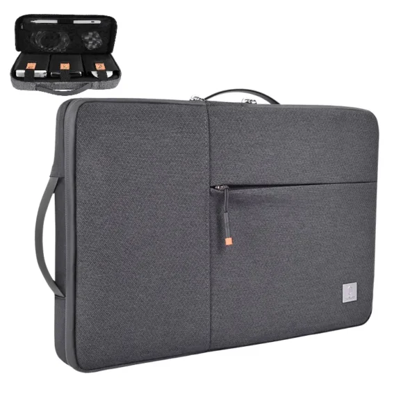 133-alpha-double-layer-laptop-case-gray-1.webp حقيبة لابتوب مزدوجة الطبقات WIWU مقاومة للماء - حقيبة لابتوب عمودية WIWU Alpha 11 بوصة