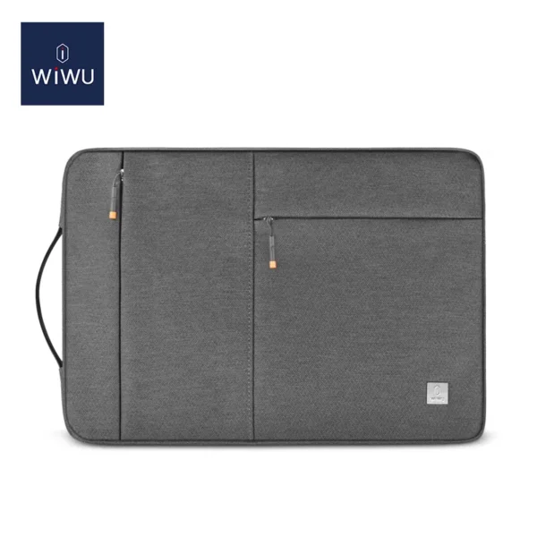 133-alpha-slim-gray-laptop-case-1.webp حقيبة لابتوب مائية مقاومة WIWU 13.3 بوصة - حقيبة لابتوب عمودية WIWU Alpha 11 بوصة