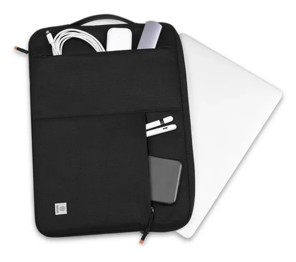133-alpha-slim-laptop-case-black-1.webp حقيبة لابتوب مائية مقاومة WIWU 13.3 بوصة - حقيبة لابتوب عمودية WIWU Alpha 11 بوصة