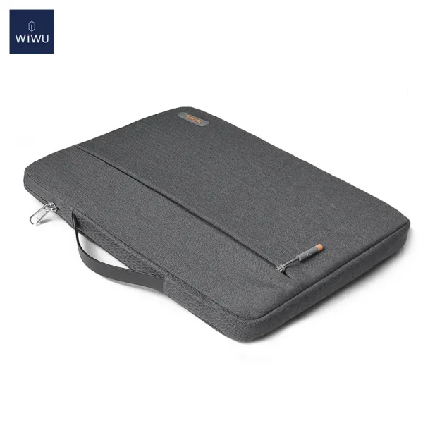 156-pilot-sleeve-gray-laptop-case-4.webp حقيبة كمبيوتر محمول WIWU 15.6 بوصة مقاومة للماء بحماية مزدوجة - حقيبة لابتوب عمودية WIWU Alpha 11 بوصة