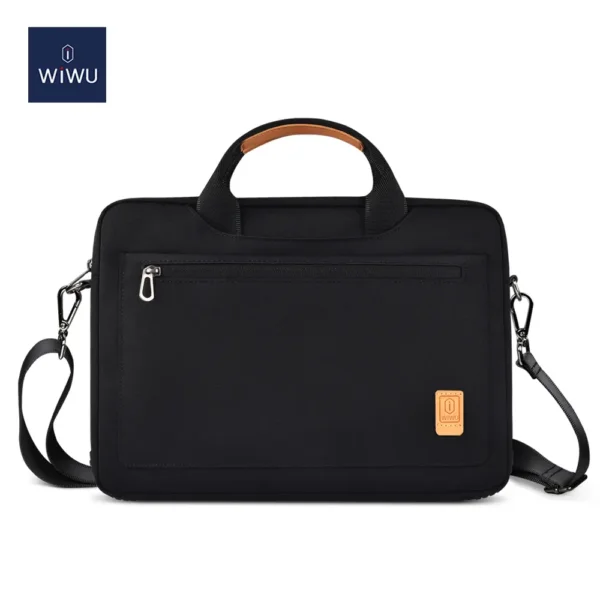 156162-pioneer-pro-briefcase-black-1.webp حقيبة يد مائية مقاومة WIWU Pioneer Pro 15.6 بوصة بحماية مطاطية - حقيبة لابتوب عمودية WIWU Alpha 11 بوصة