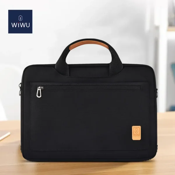 156162-pioneer-pro-briefcase-black-2.webp حقيبة يد مائية مقاومة WIWU Pioneer Pro 15.6 بوصة بحماية مطاطية - حقيبة لابتوب عمودية WIWU Alpha 11 بوصة