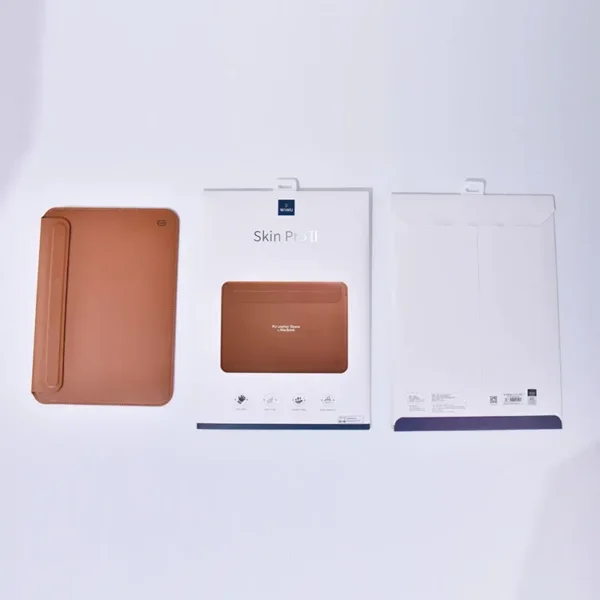 غطاء ماك بوك 16 إنش WIWU Skin Pro II مغناطيسي جلد PU - حقيبة لابتوب عمودية WIWU Alpha 11 بوصة
