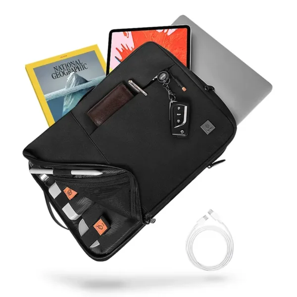 16162-alpha-double-layer-laptop-case-black-3.webp حقيبة لابتوب WIWU 16 بوصة مضادة للماء بطبقتين وحماية مزدوجة - حقيبة لابتوب عمودية WIWU Alpha 11 بوصة
