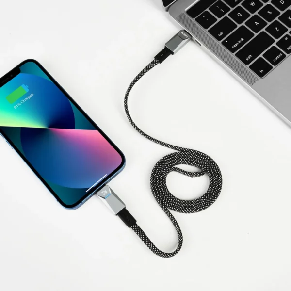 كابل USB-C إلى iP بقدرة 27 واط من WIWU - كيبرلينك USB-C to iP Cable Wi-C077 فضي 1 متر