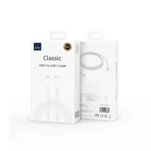 كابل شحن سريع WIWU Classic Series Wi-C032 60W مع حماية متعددة - أبيض