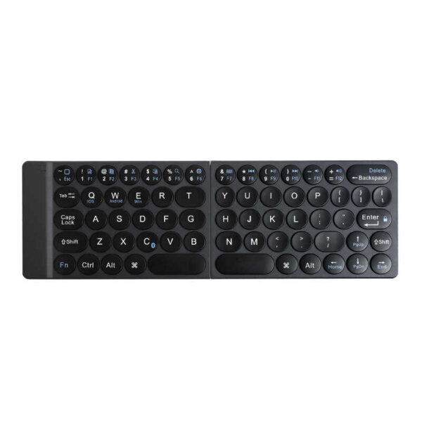 لوحة مفاتيح مطوية WIWU Fold Mini Keyboard باللغتين الإنجليزية والعربية مع حامل وشحن سريع 30W