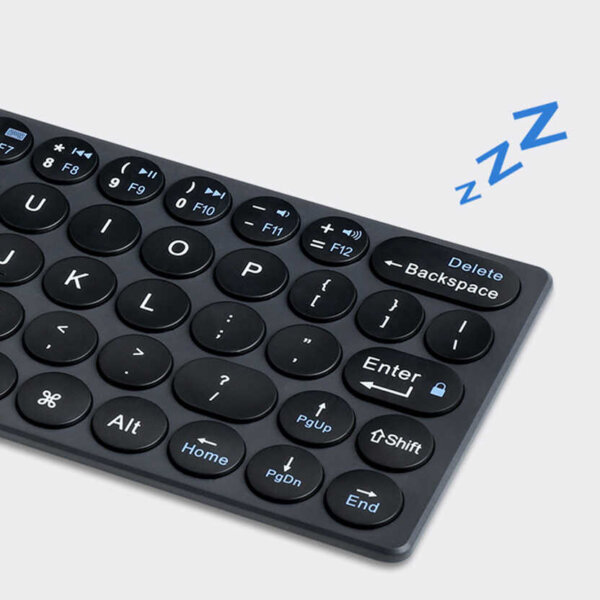 لوحة مفاتيح مطوية WIWU Fold Mini Keyboard باللغتين الإنجليزية والعربية مع حامل وشحن سريع 30W