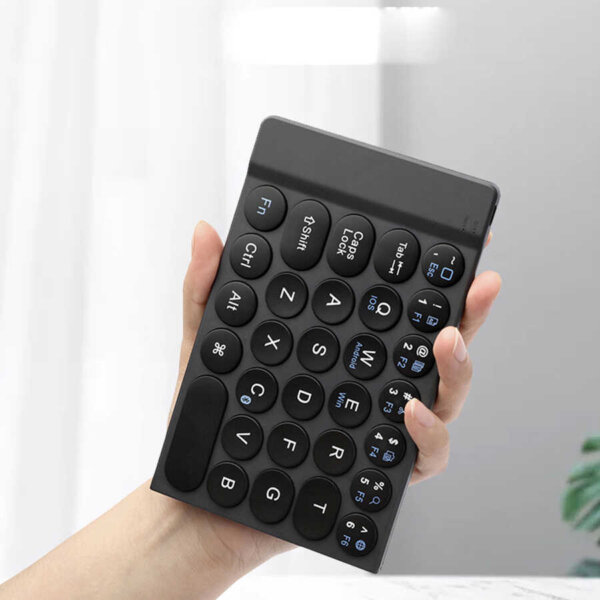 لوحة مفاتيح مطوية WIWU Fold Mini Keyboard باللغتين الإنجليزية والعربية مع حامل وشحن سريع 30W