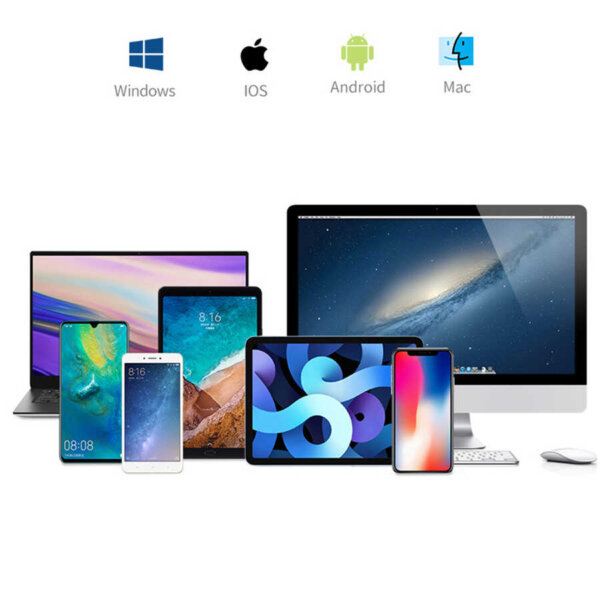 لوحة مفاتيح مطوية WIWU Fold Mini Keyboard باللغتين الإنجليزية والعربية مع حامل وشحن سريع 30W