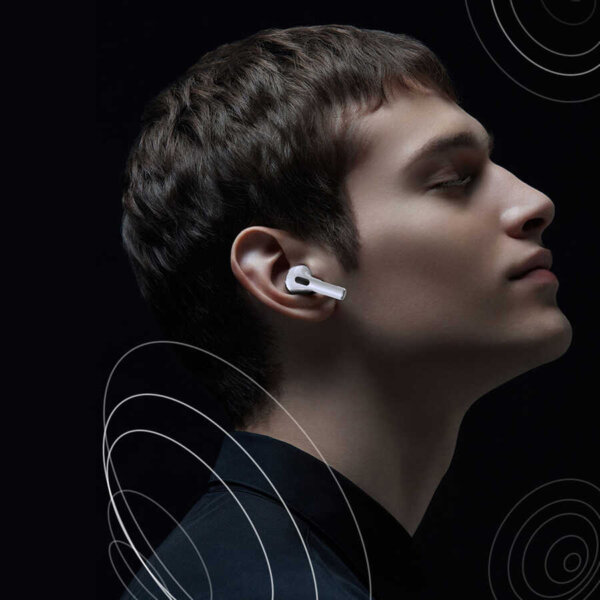 سماعات وايرلس WIWU Airbuds 3 SE بيضاء مع شحن مغناطيسي