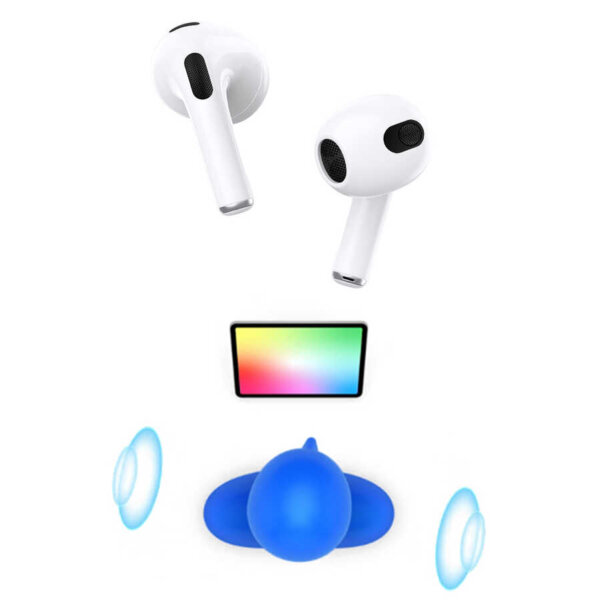 سماعات وايرلس WIWU Airbuds 3 SE بيضاء مع شحن مغناطيسي