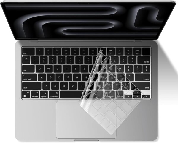 693668640137-3.jpg غطاء لوحة مفاتيح MacBook من WIWU للشاشات 14.2 و16.2 بوصة 2021 و13.3 Air 2022 - شفاف