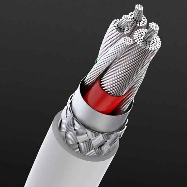 شاحن لاسلكي للساعة WIWU M10 بقدرة 2.5 واط مع كابل ليتنينج PD20W - أبيض