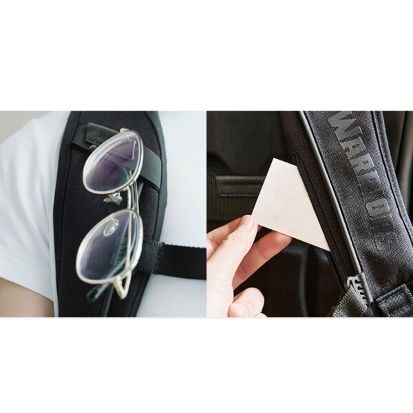 حقيبة ظهر مقاومة للماء من WIWU طراز WARRIORS بخامة CORDURA مضادة للسرقة وشاحن سريع 20W مع حجرة ملابس داخلية - لون أسود