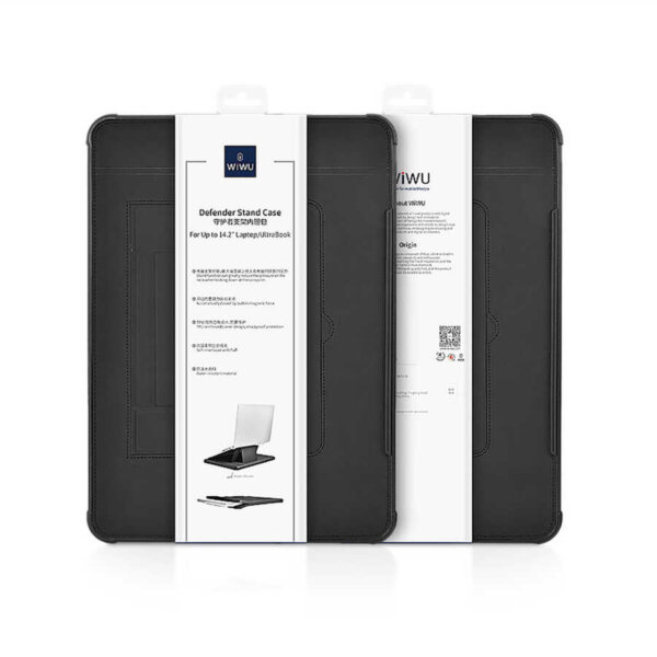 حقيبة لابتوب مقاومة للصدمات WIWU Defender Stand Case 16.2 بوصة مع حامل قابل للتعديل