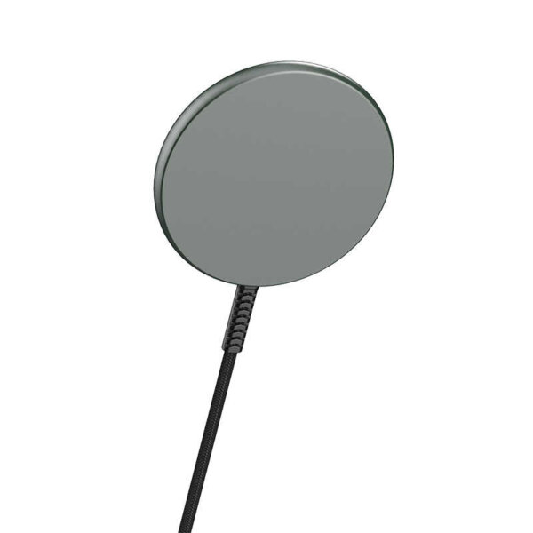 شاحن لاسلكي مغناطيسي شفاف WIWU M14 بقوة 15 واط مع كابل نايلون مقاوم للانحناء