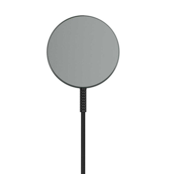 شاحن لاسلكي مغناطيسي شفاف WIWU M14 بقوة 15 واط مع كابل نايلون مقاوم للانحناء