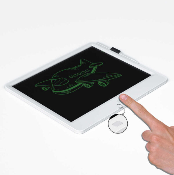 لوحة رسم إلكترونية WIWU 13.5 بوصة مع شاشة LCD وغطاء بلاستيكي أبيض