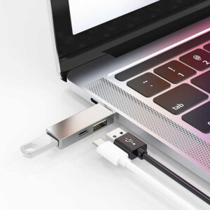محول USB-C إلى USB مزدوج T02 Pro من WIWU - حقيبة لابتوب عمودية WIWU Alpha 11 بوصة