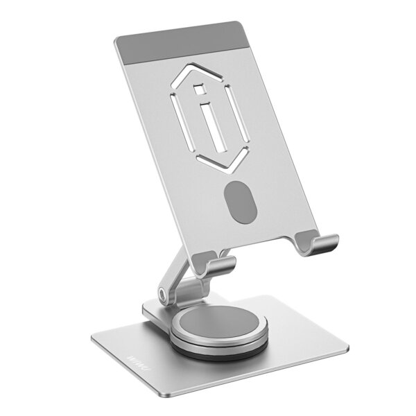 حامل هاتف معدني WIWU ZM107 من الألومنيوم بزاوية دوران 360 درجة للهاتف والتابلت حتى 13 إنش