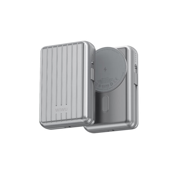 شاحنة سلسلة بنك الطاقة WIWU PP04 بسعة 20000mAh مع شحن لاسلكي 15W وشحن سريع USB-C - حقيبة لابتوب عمودية WIWU Alpha 11 بوصة