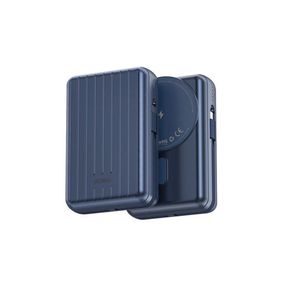 شاحنة سلسلة بنك الطاقة WIWU PP04 بسعة 20000mAh مع شحن لاسلكي 15W وشحن سريع USB-C - حقيبة لابتوب عمودية WIWU Alpha 11 بوصة