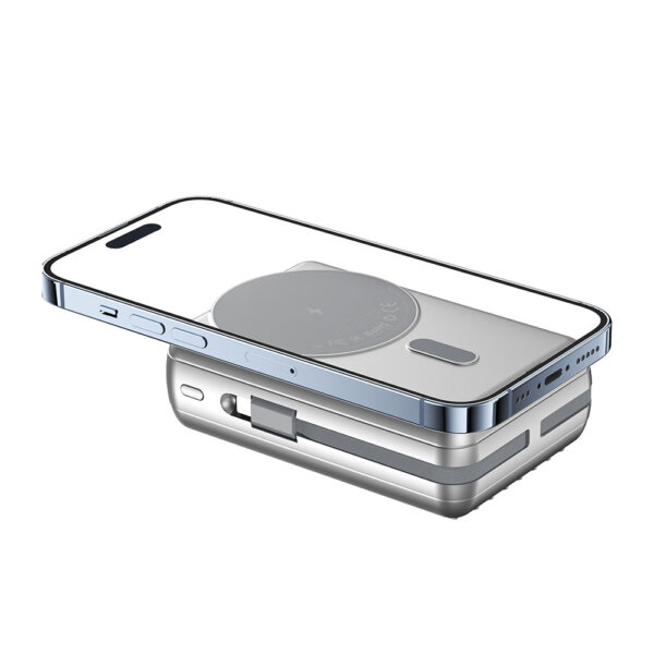 شاحنة سلسلة بنك الطاقة WIWU PP04 بسعة 20000mAh مع شحن لاسلكي 15W وشحن سريع USB-C - حقيبة لابتوب عمودية WIWU Alpha 11 بوصة