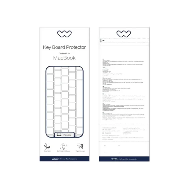 6973218932668-1.webp غطاء لوحة مفاتيح MacBook Air 13.3 بروتكشن ضد التلف والأتربة - شفاف