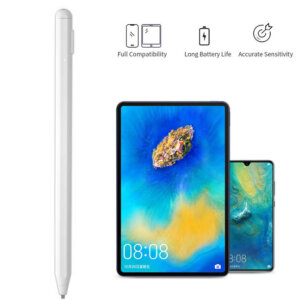 قلم رصاص ماكس (النسخة الجديدة) - قلم ستايلوس متiversal لـ iPad و iPhone و Huawei و Samsung بشاشات اللمس - الألومنيوم + POM - أبيض