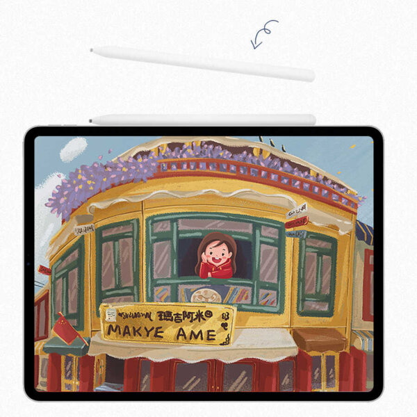 قلم رصاص ماكس (النسخة الجديدة) - قلم ستايلوس متiversal لـ iPad و iPhone و Huawei و Samsung بشاشات اللمس - الألومنيوم + POM - أبيض