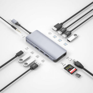 محول USB-C إلى HDMI Alpha 12 في 1 من WIWU - رمادي