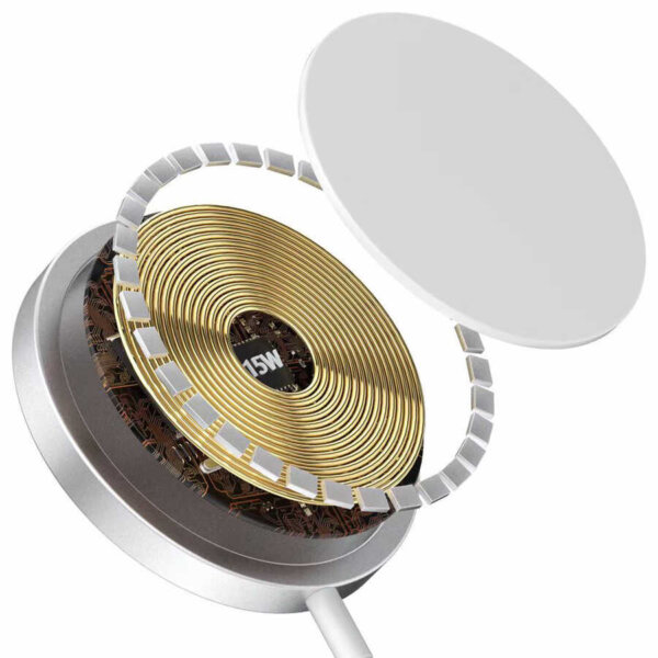 شاحن مغناطيسي لاسلكي WIWU Magsafe بقوة 15 واط للأيفون والسماعات