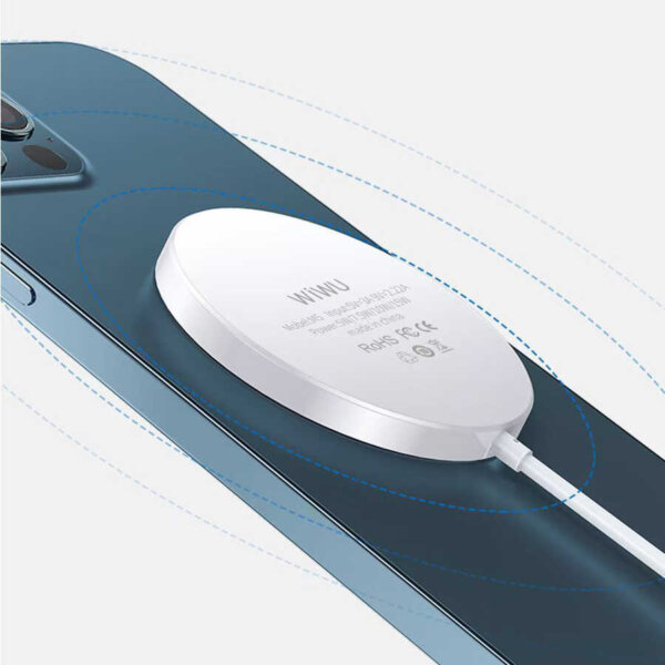 شاحن مغناطيسي لاسلكي WIWU Magsafe بقوة 15 واط للأيفون والسماعات