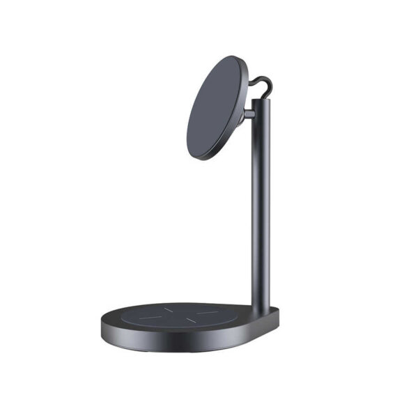 شاحن لاسلكي WIWU Power Air 2 in 1 للآيفون والأيربودز - لون رمادي فضائي