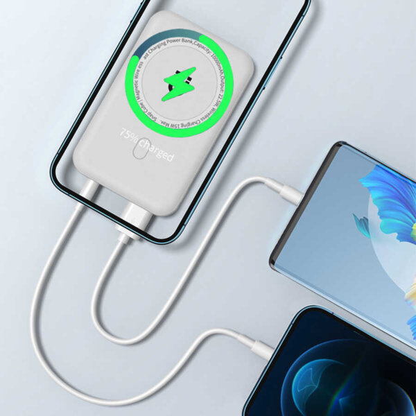 شاحن لاسلكي مغناطيسي WIWU Snap Cube 10000mAh مع مثبت احترافي وشحن سريع - حقيبة لابتوب عمودية WIWU Alpha 11 بوصة