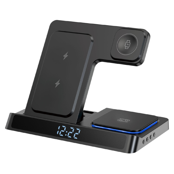 6976195091656-2.png شاحن لاسلكي 5 في 1 WIWU Wi-W006 بقوة 15W مع ساعة رقمية وأضواء محيطة - أسود